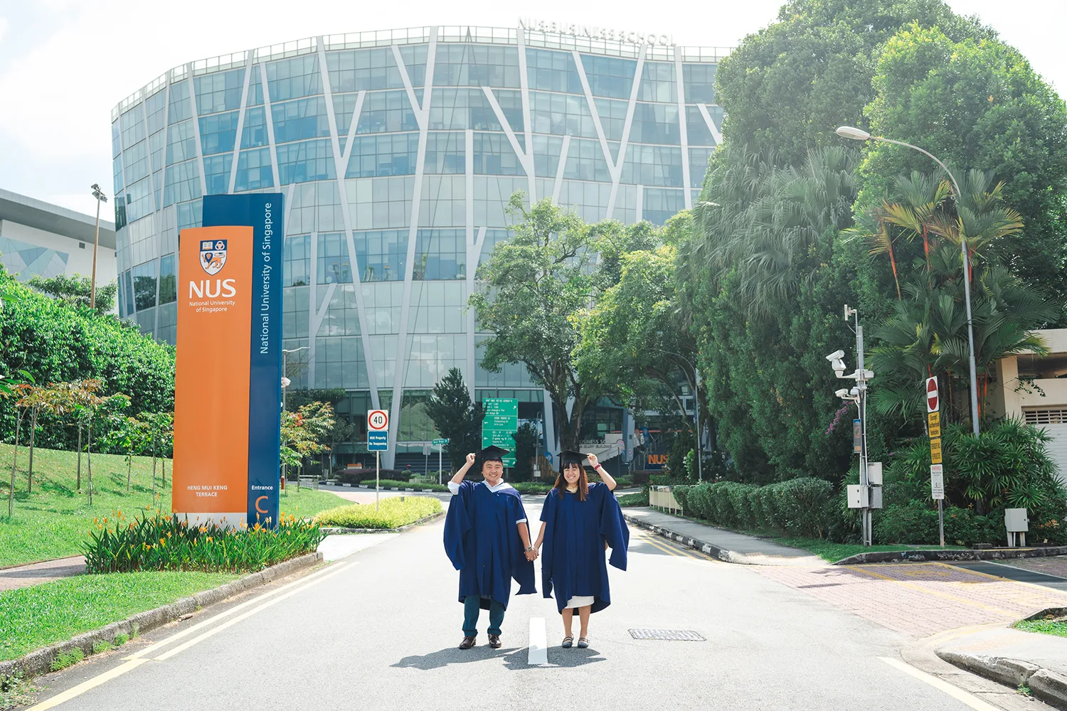 Couple graduation photoshoot in NUS, Singapore.