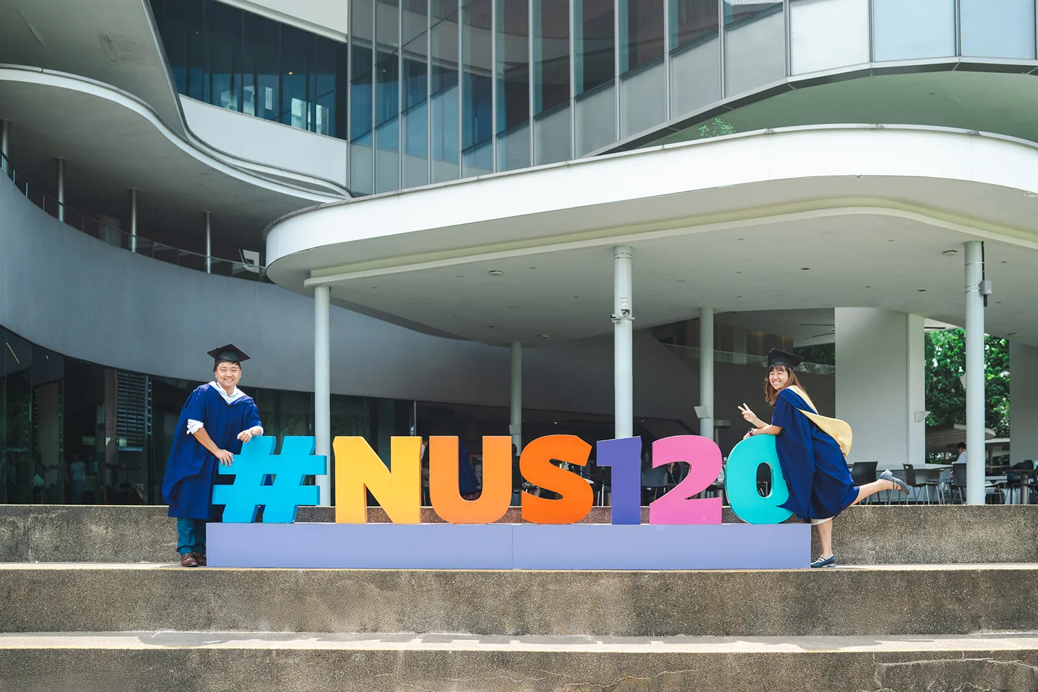Couple graduation photoshoot in NUS, Singapore.