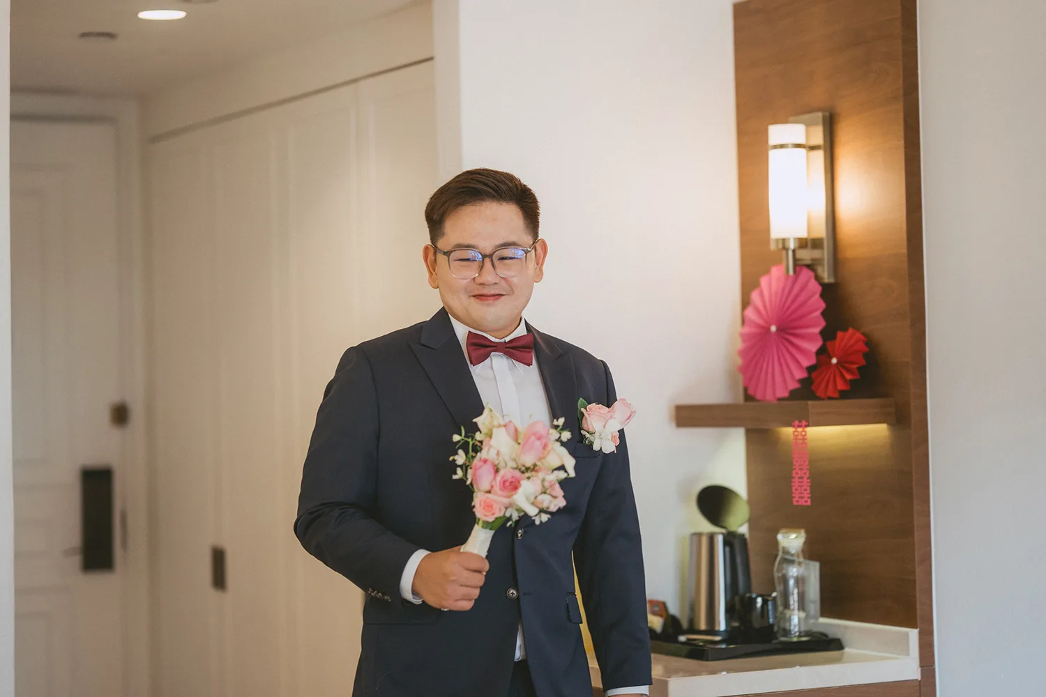 Wedding day at Orchard Rendezvous Hotel, Singapore.