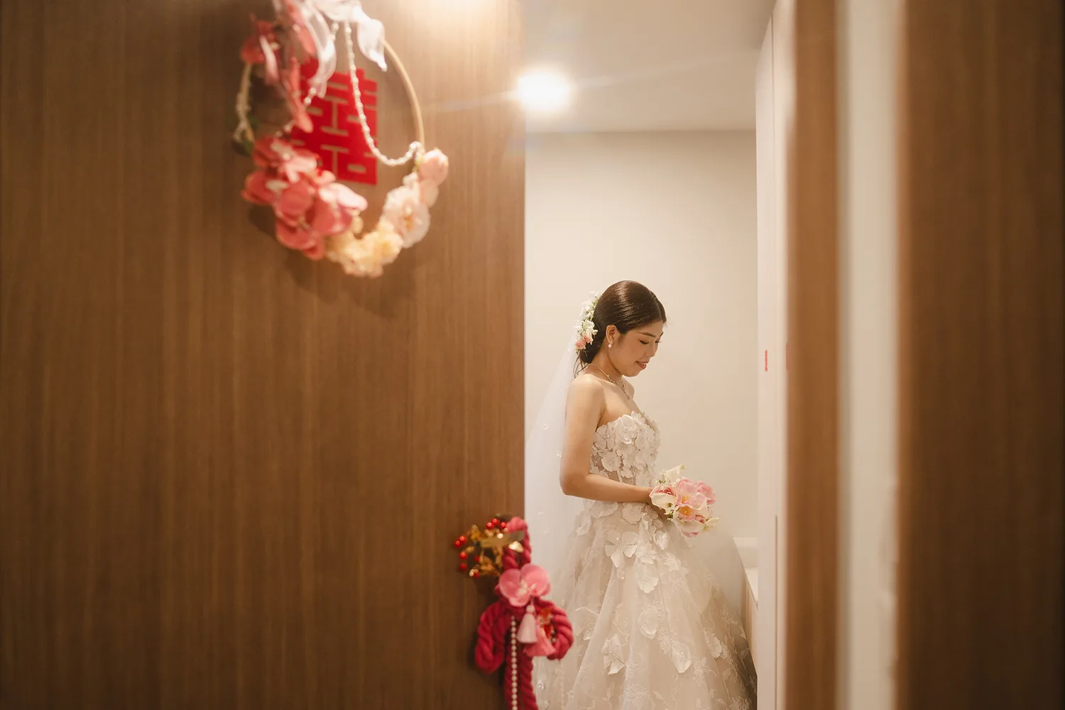 Wedding day at Yan Palace, Chinatown, Singapore.