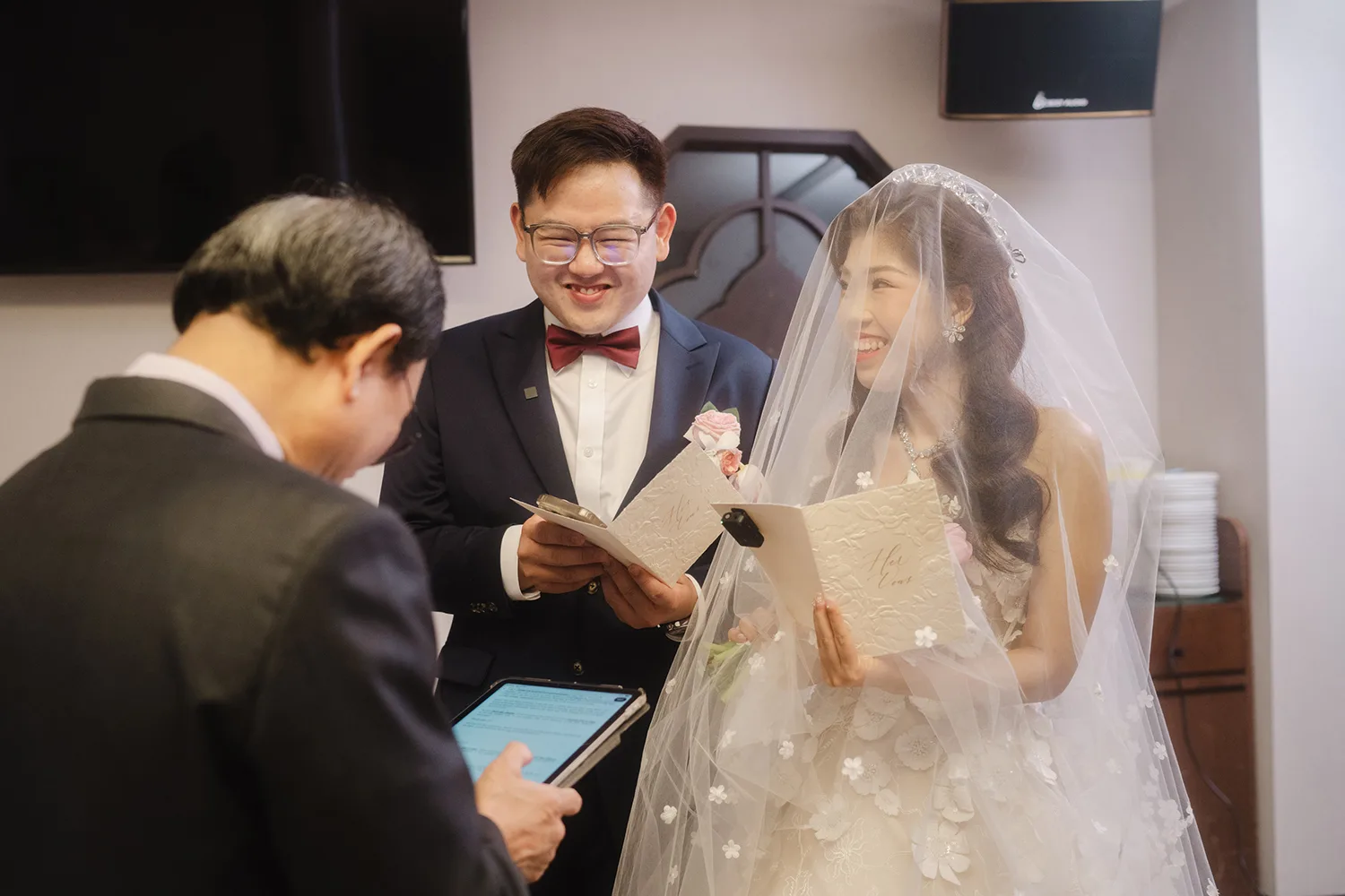Wedding day at Yan Palace, Chinatown, Singapore.