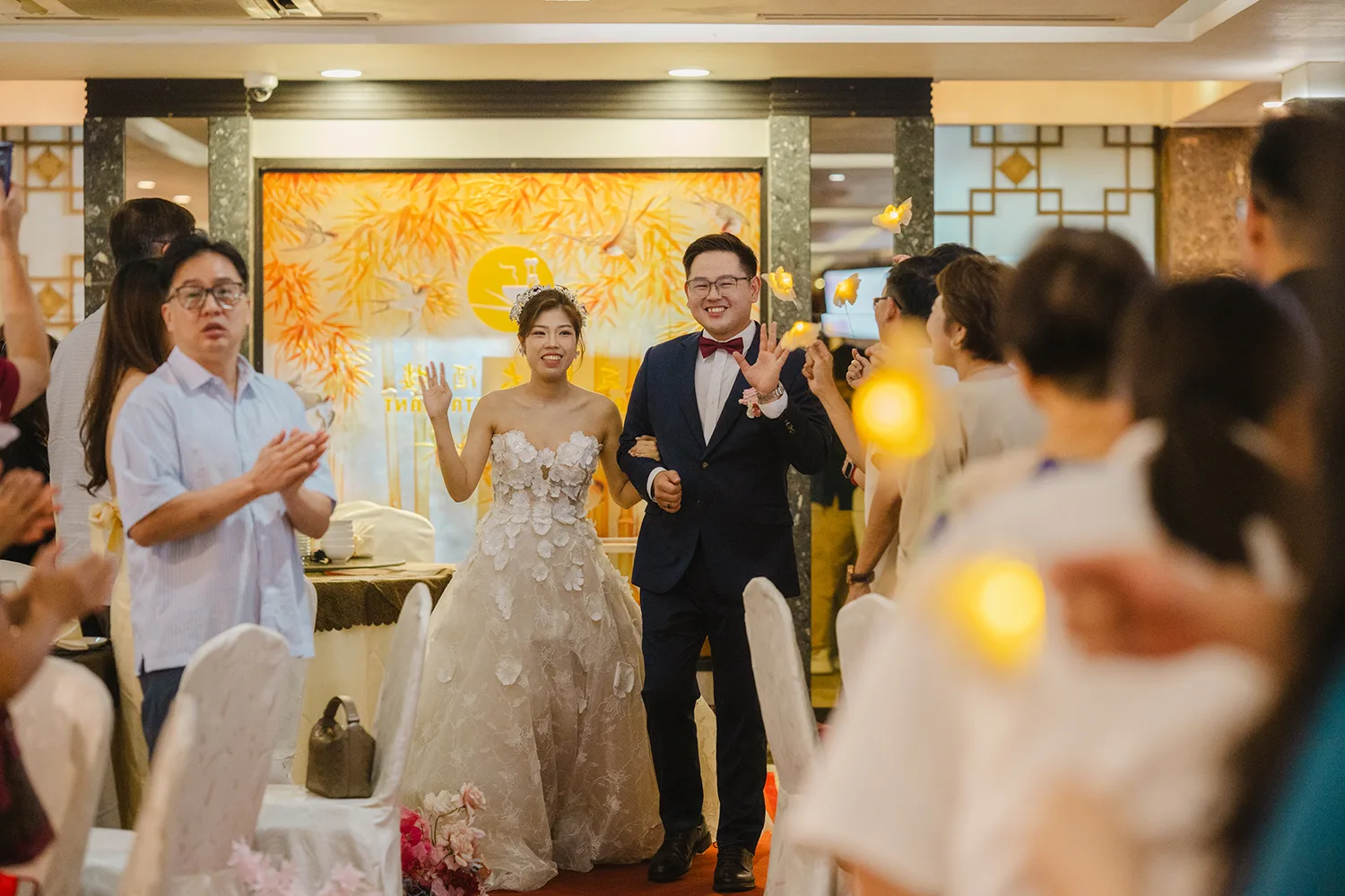 Wedding day at Yan Palace, Chinatown, Singapore.