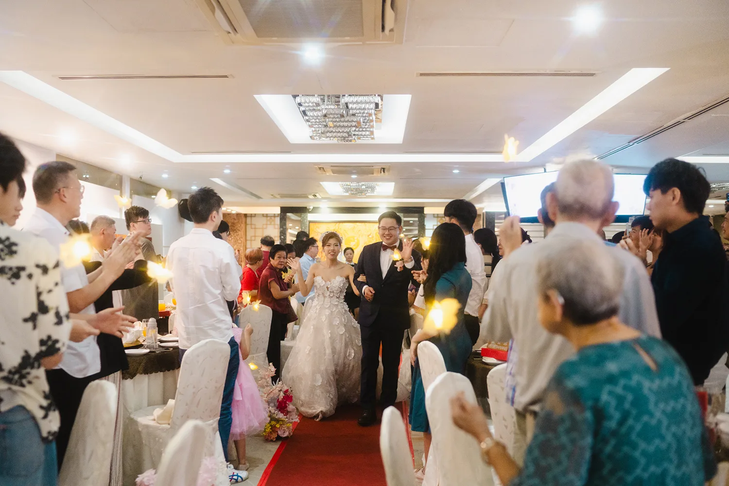 Wedding day at Yan Palace, Chinatown, Singapore.