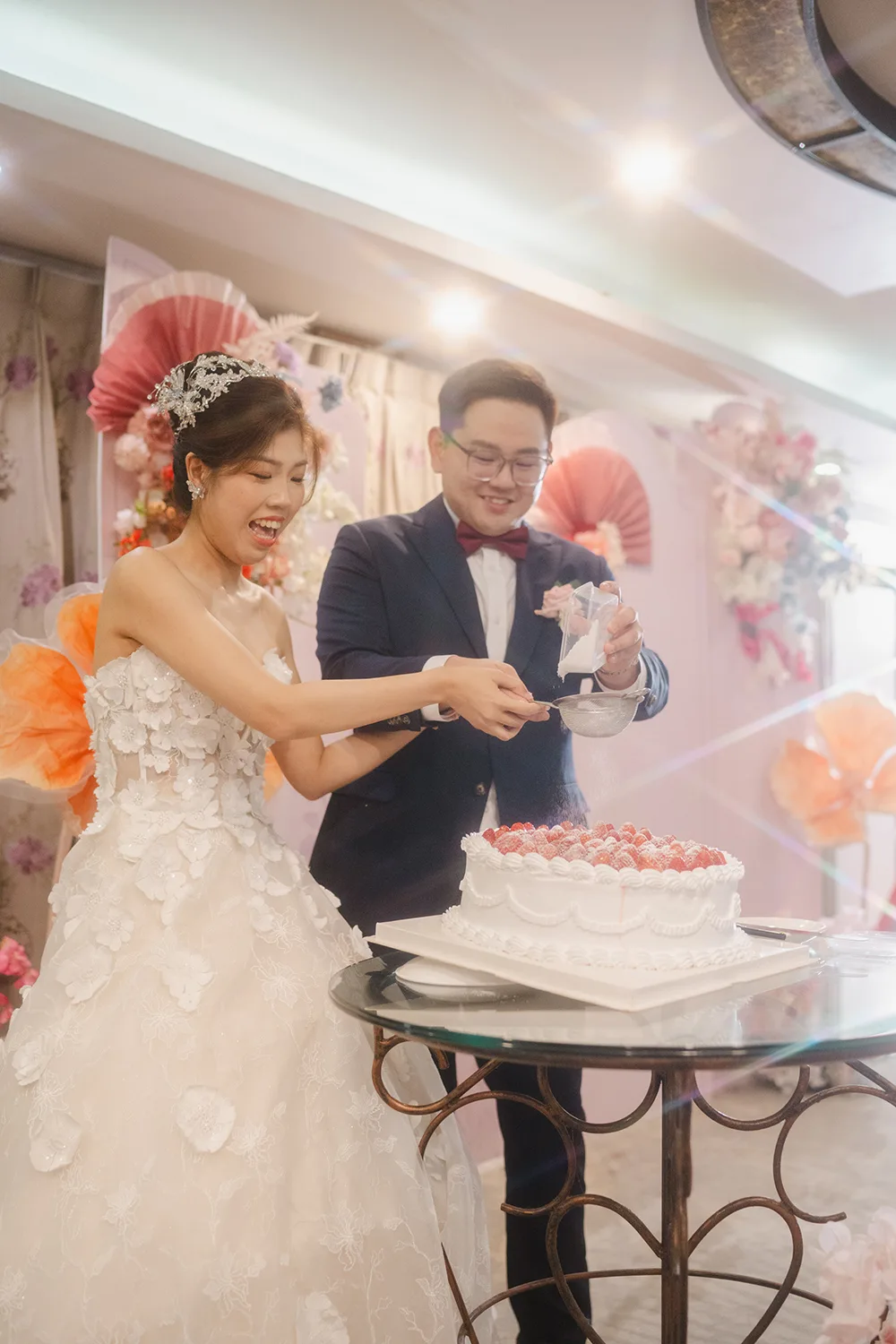 Wedding day at Yan Palace, Chinatown, Singapore.
