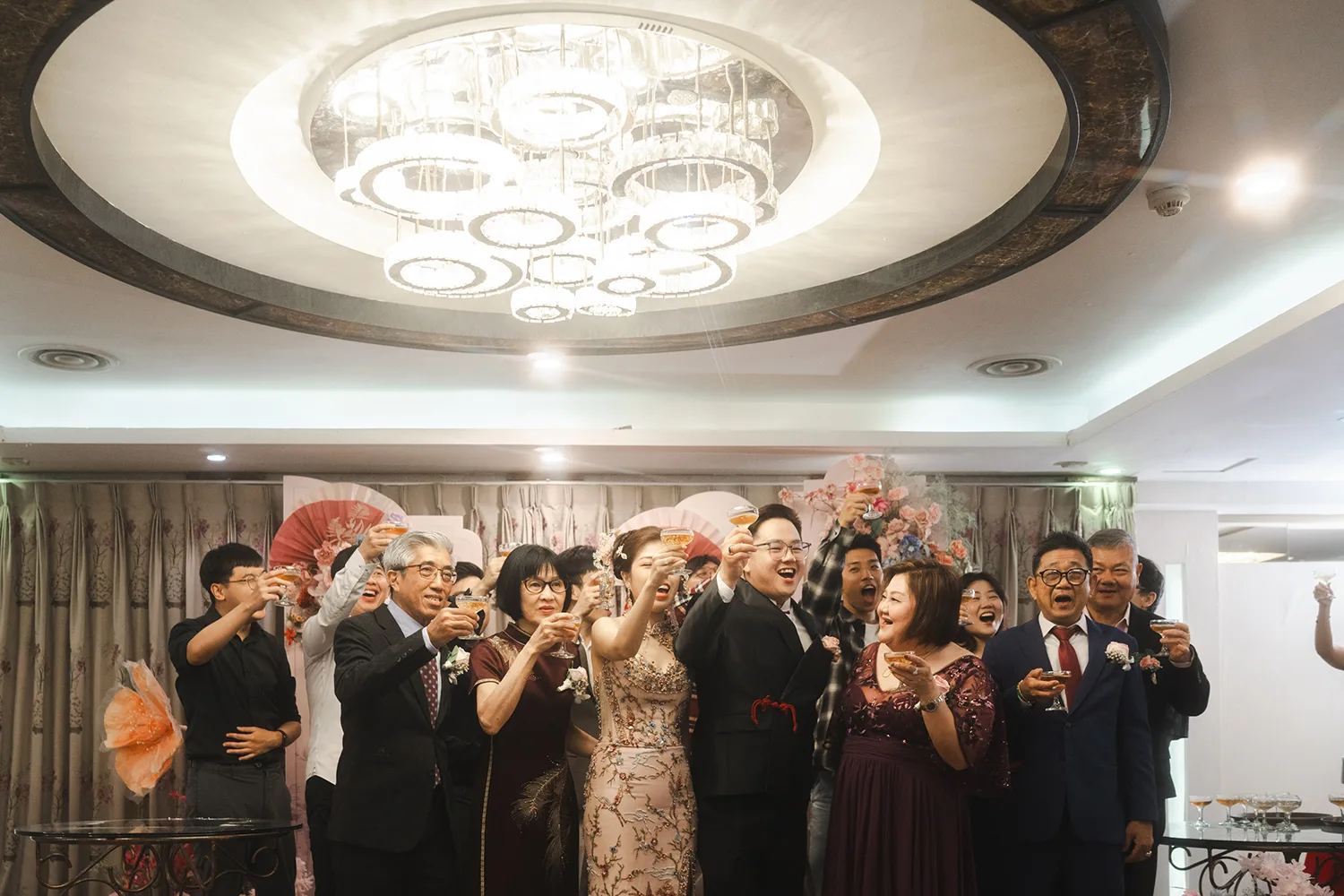 Wedding day at Yan Palace, Chinatown, Singapore.