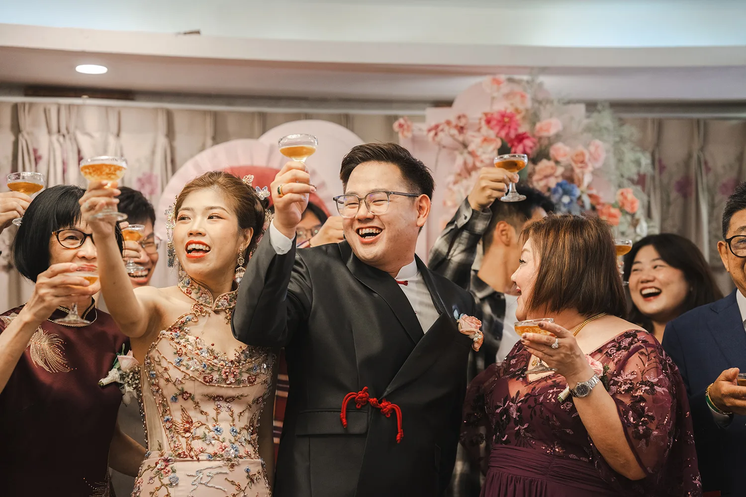 Wedding day at Yan Palace, Chinatown, Singapore.