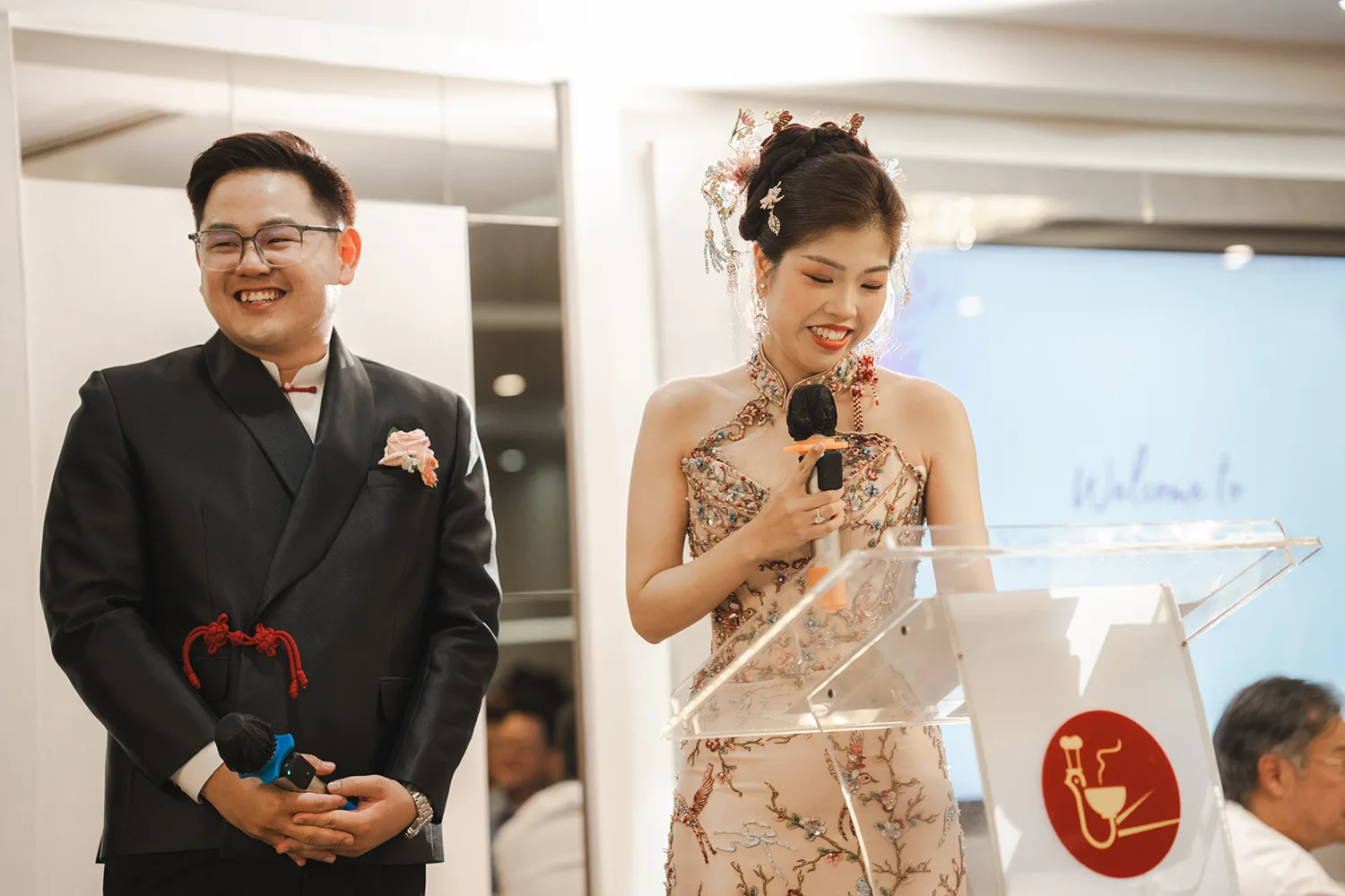 Wedding day at Yan Palace, Chinatown, Singapore.