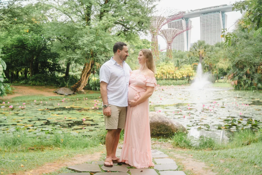 Maternity photoshoot at Gardens by the Bay, Singapore.