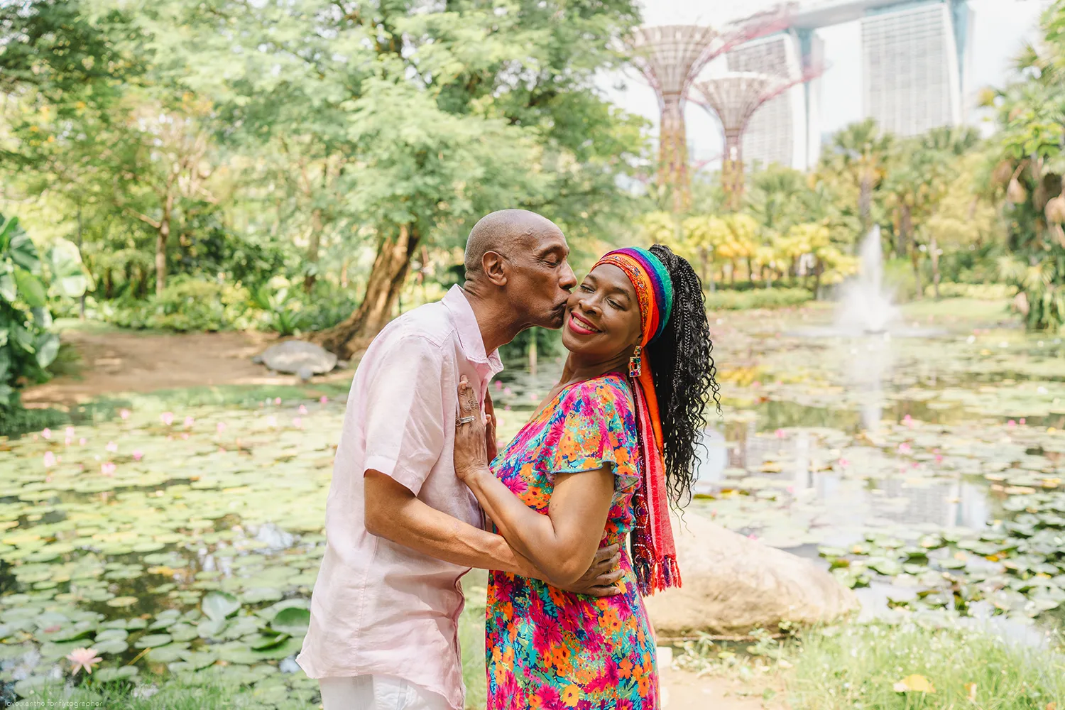 Couple vacation shoot at Gardens by the Bay, Singapore.