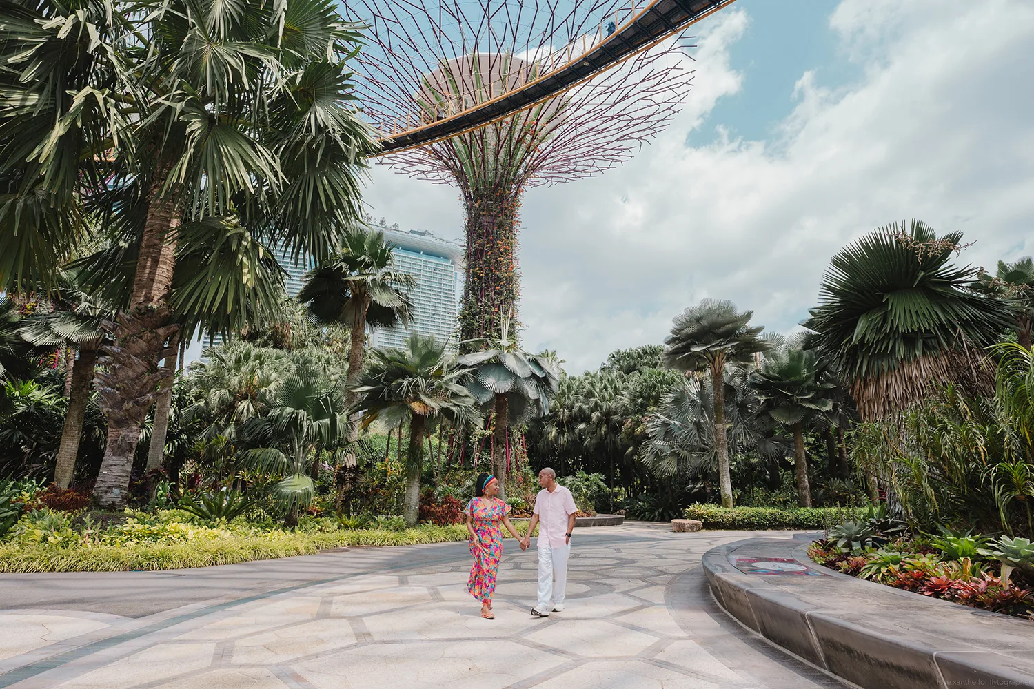 Couple vacation shoot at Gardens by the Bay, Singapore.
