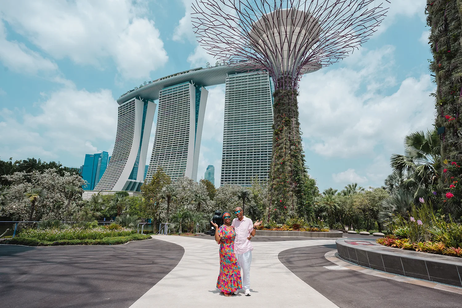 Couple vacation shoot at Gardens by the Bay, Singapore.