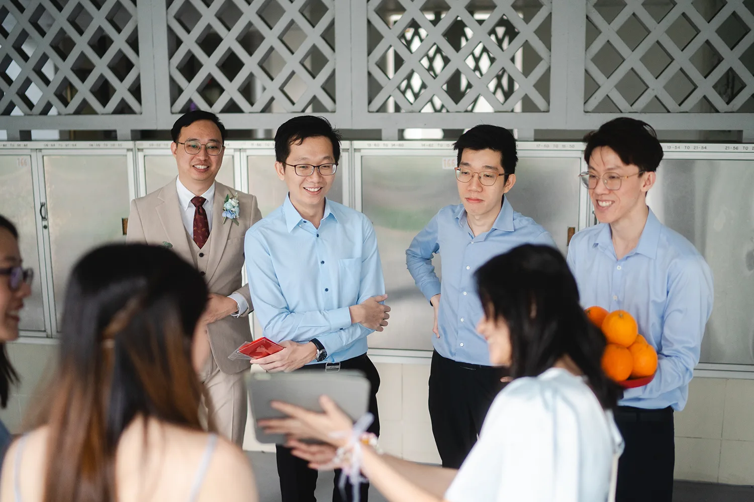 Wedding day at Park Royal on Beach Road, Singapore.