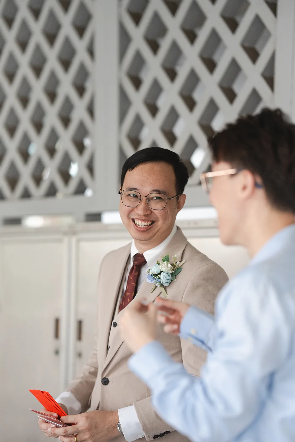 Wedding day at Park Royal on Beach Road, Singapore.