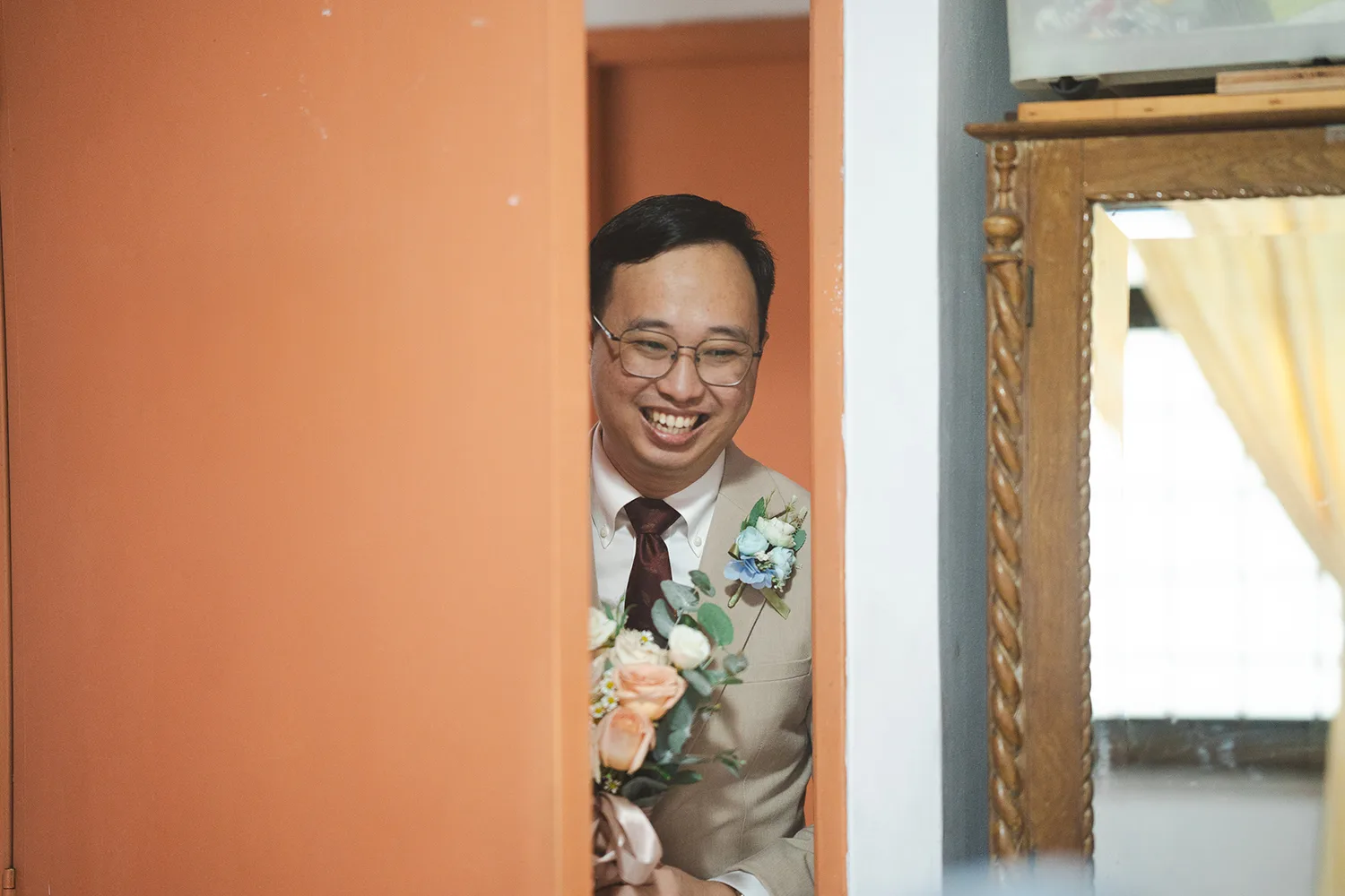 Wedding day at Park Royal on Beach Road, Singapore.