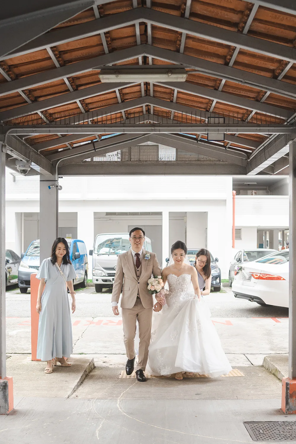 Wedding day at Park Royal on Beach Road, Singapore.