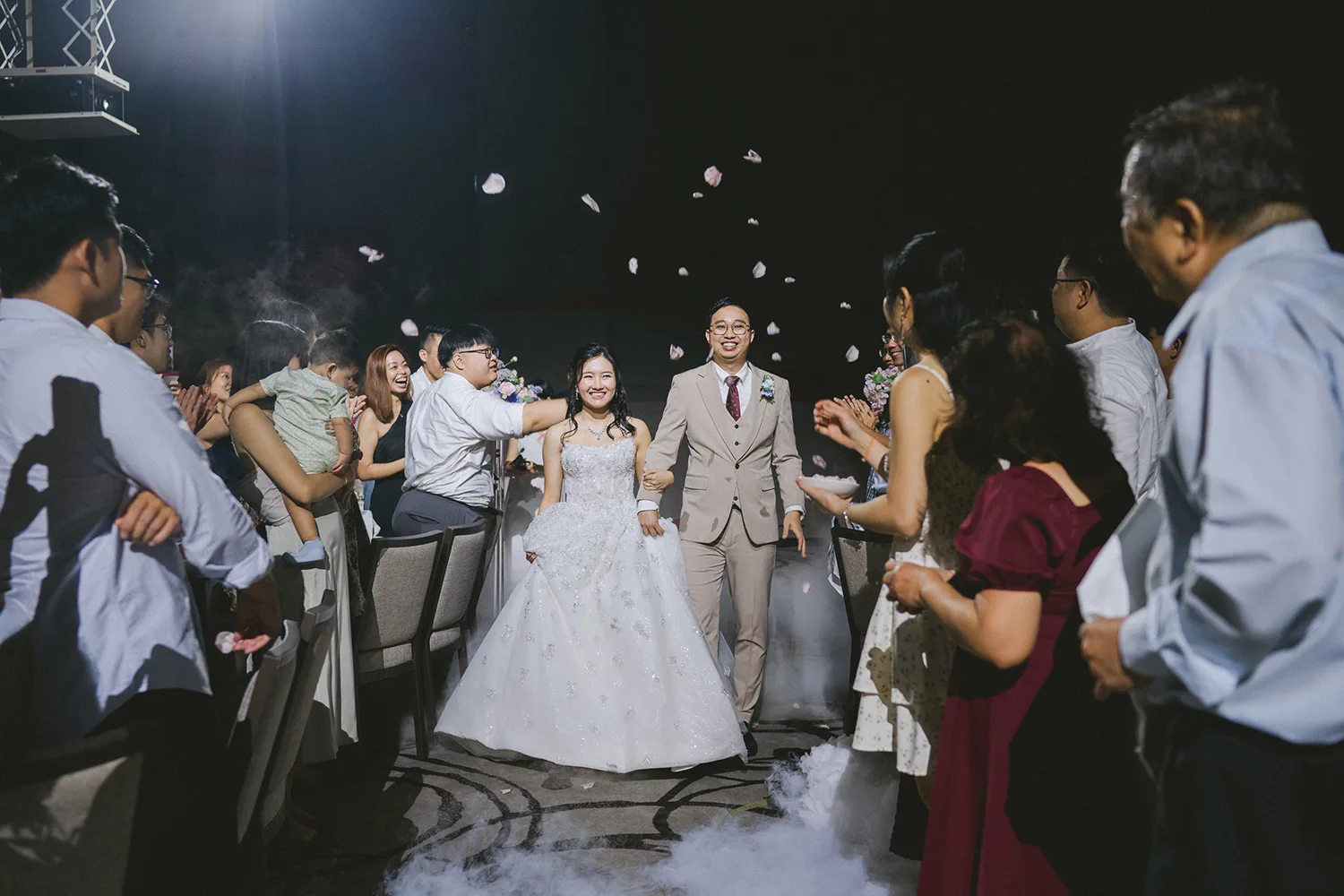 Wedding day at Park Royal on Beach Road, Singapore.