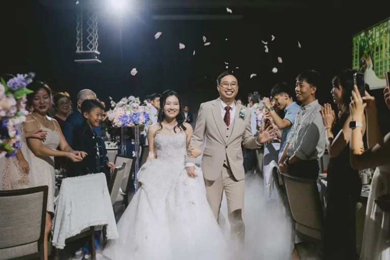 Wedding day at Park Royal on Beach Road, Singapore.
