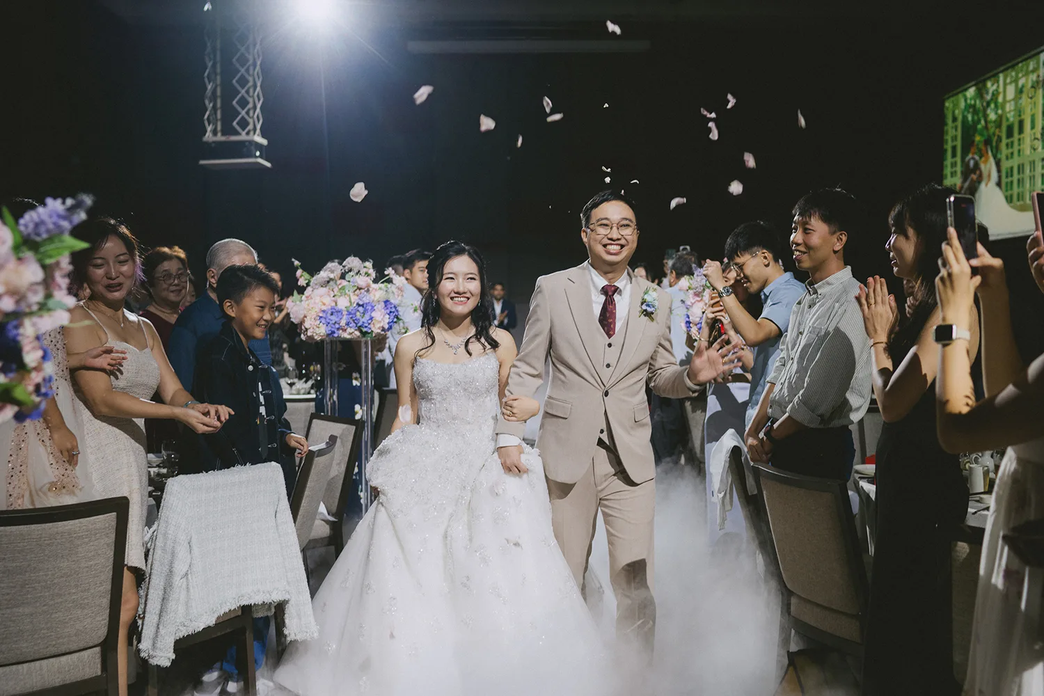 Wedding day at Park Royal on Beach Road, Singapore.