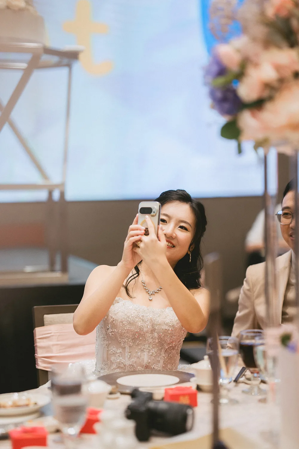Wedding day at Park Royal on Beach Road, Singapore.