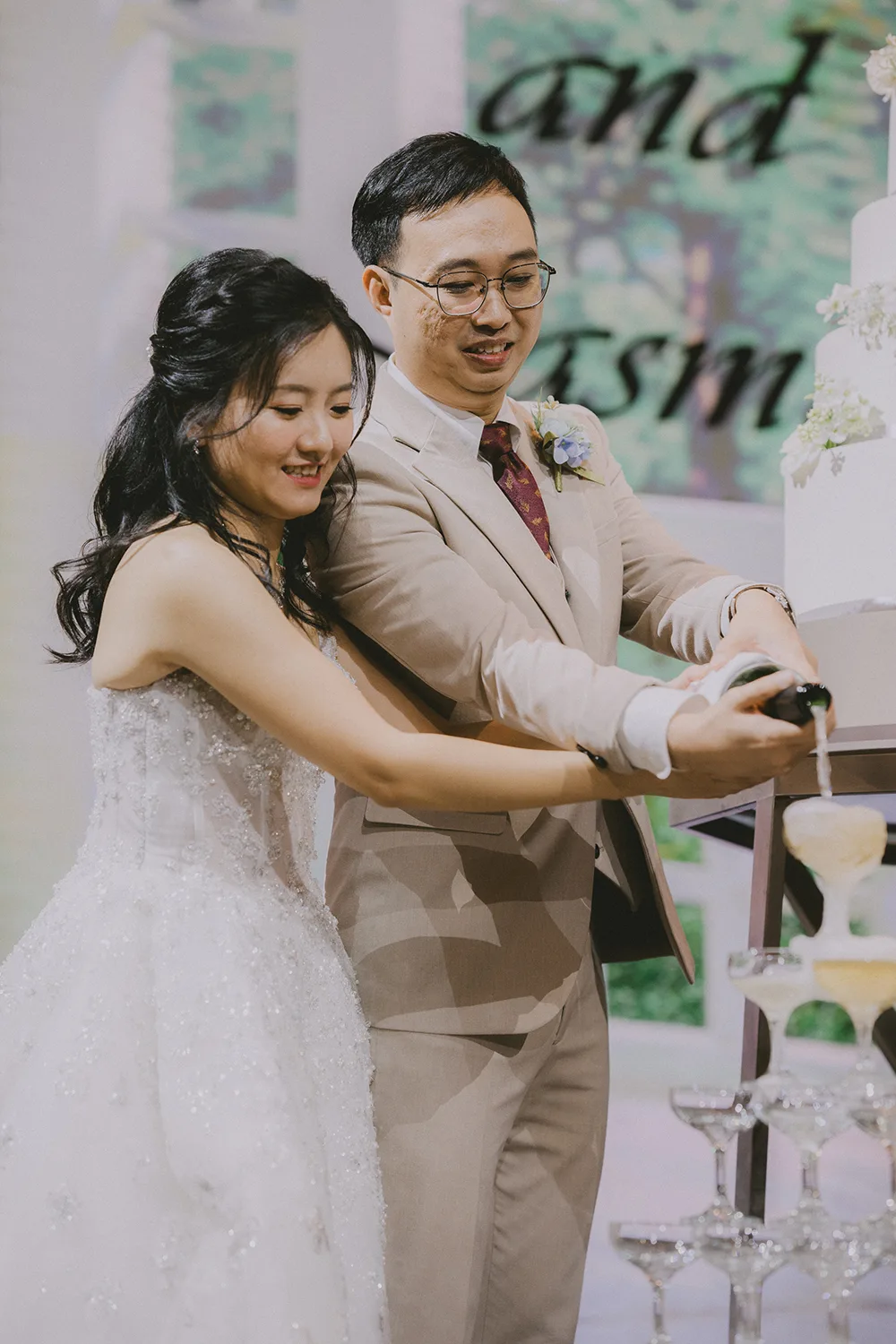 Wedding day at Park Royal on Beach Road, Singapore.