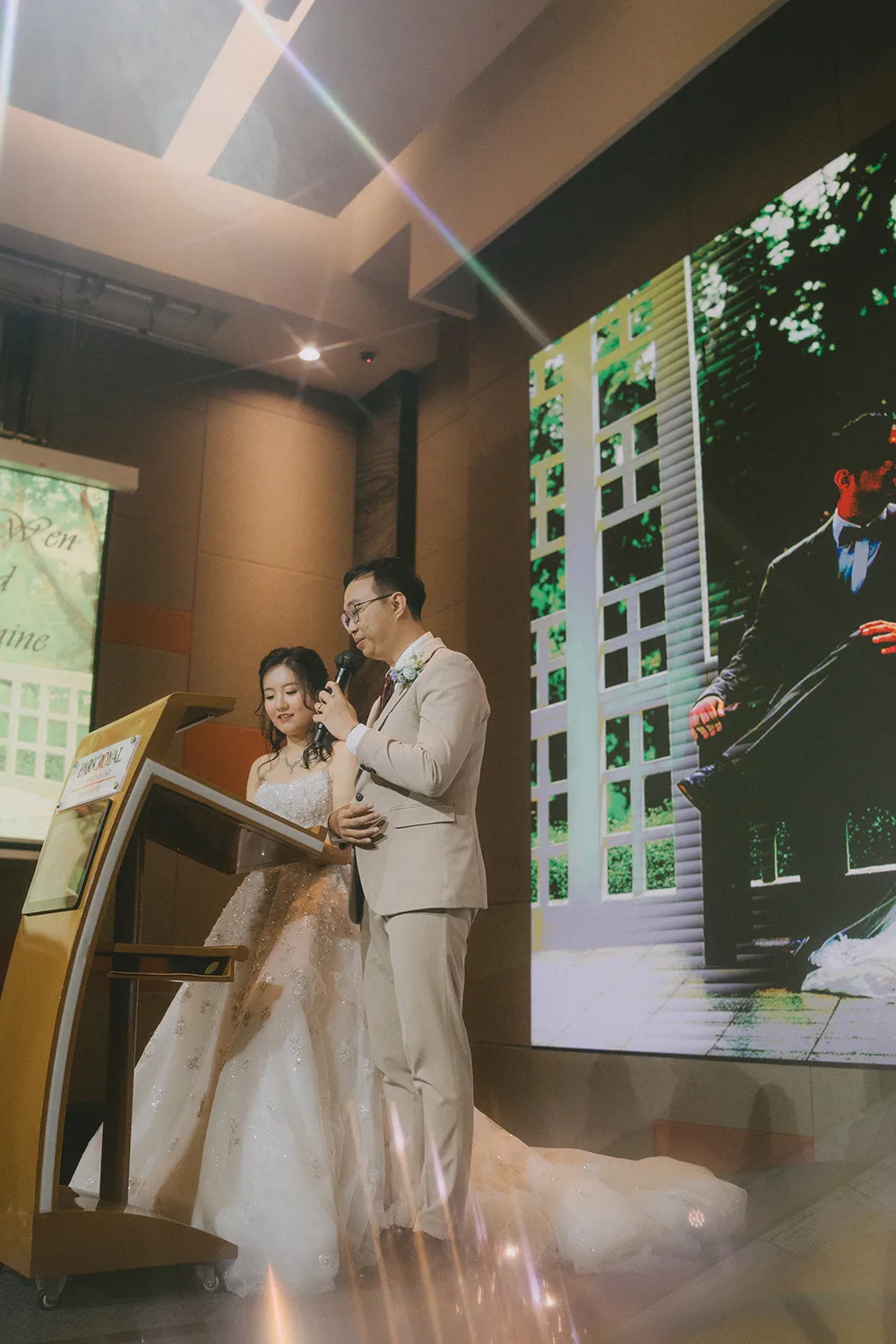 Wedding day at Park Royal on Beach Road, Singapore.