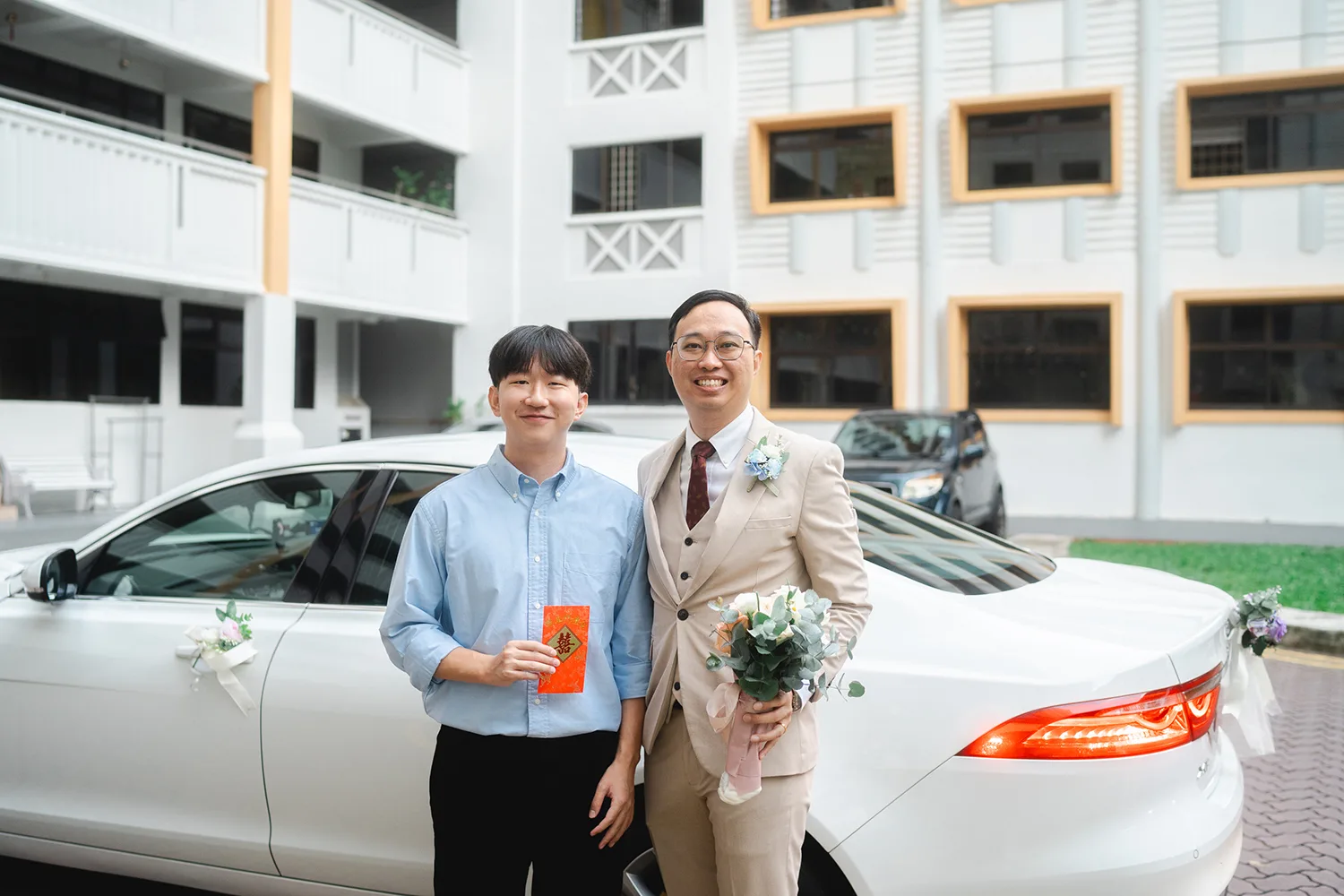 Wedding day at Park Royal on Beach Road, Singapore.